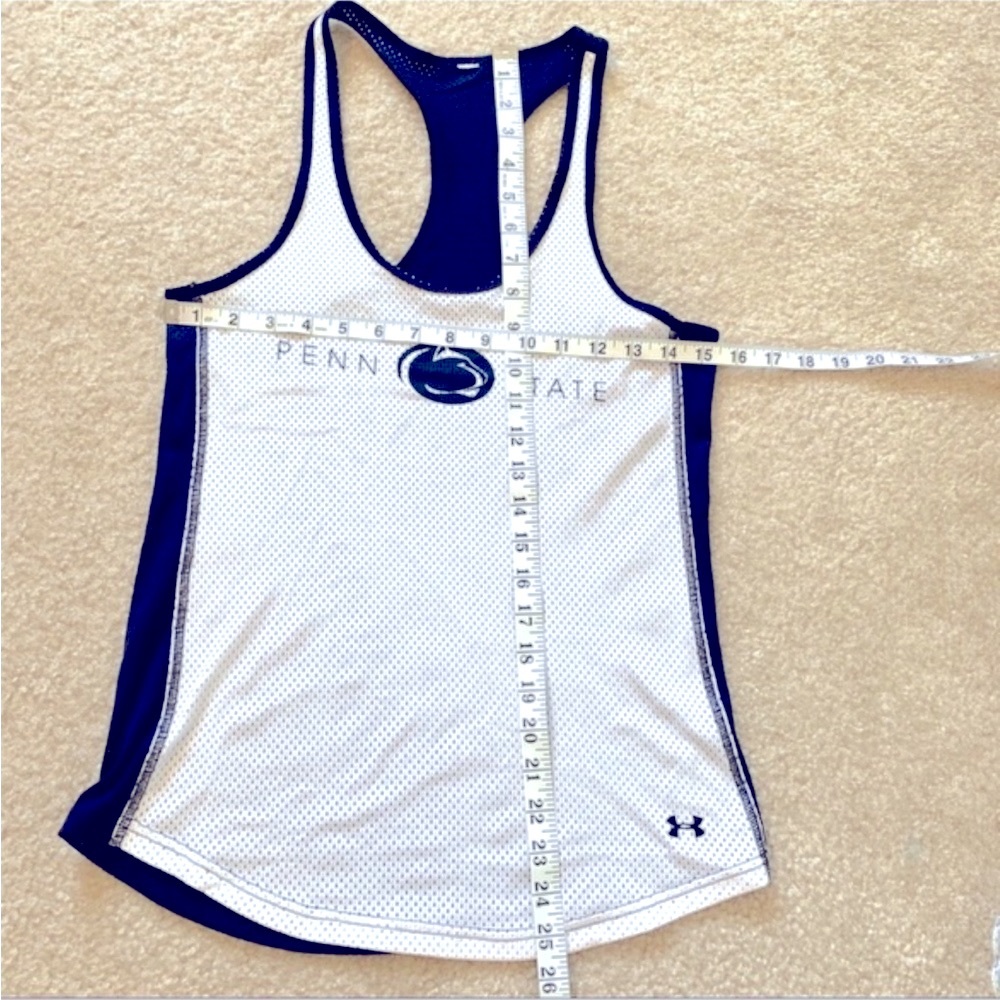 UNDER ARMOUR Penn State Color Block Mesh Racer-Back Tank 105 - Picture 4 of 6